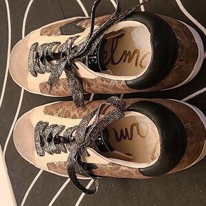 **HOST PICK** Sam Edelman Women's Brown and Beige Distressed  Sneakers Size 8.5